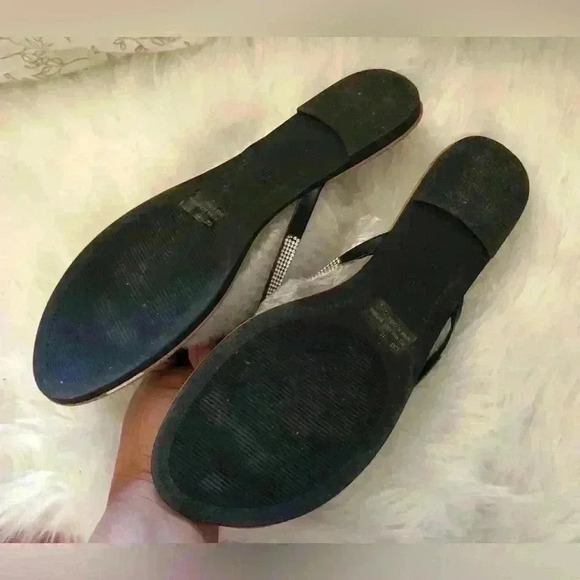 RUE21 basic silver glitter sandals flipflops Women 10 - Picture 6 of 6